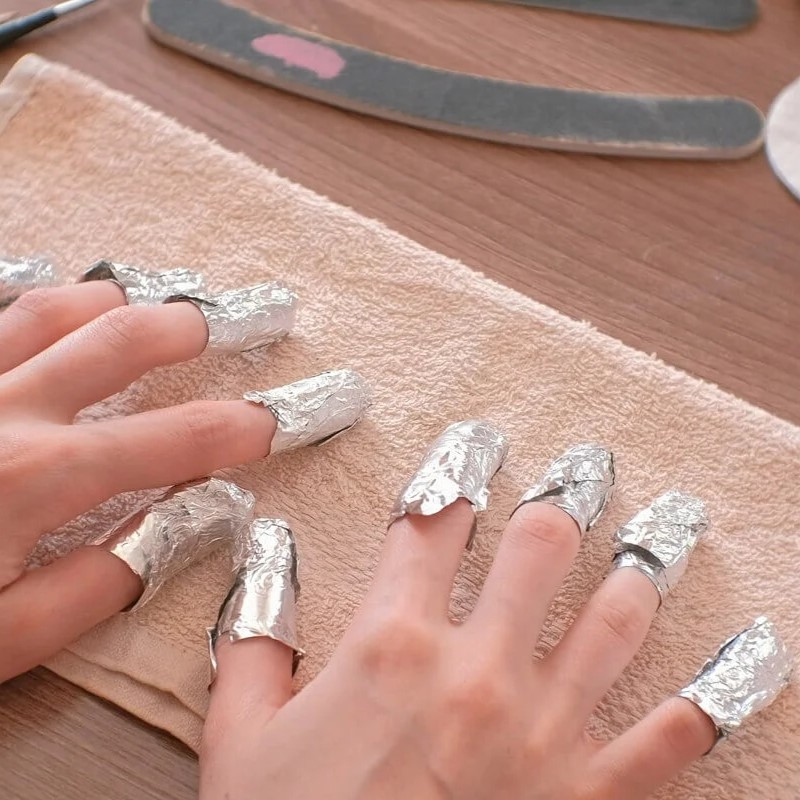 take gel nail polish off