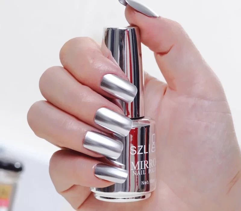 silver nail polish