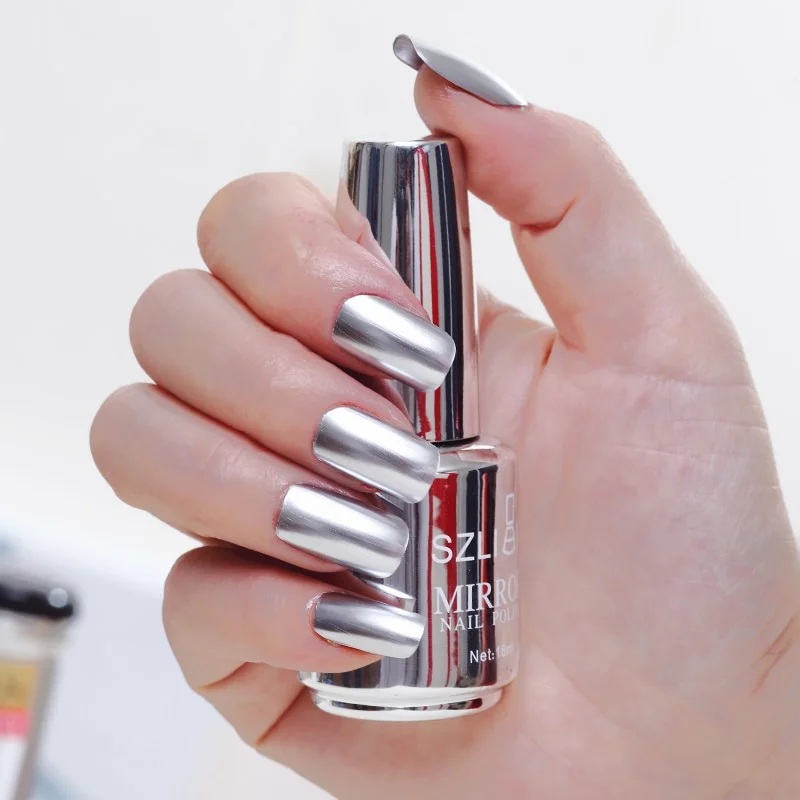 silver nail polish