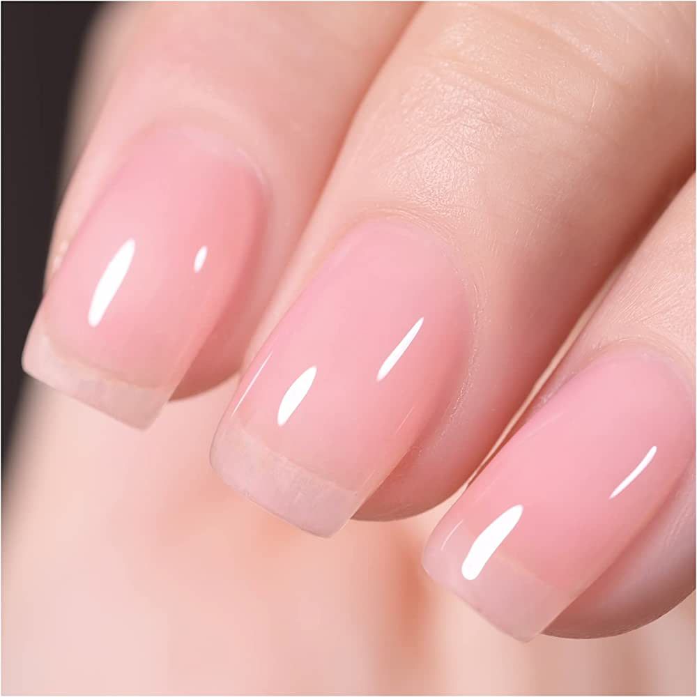 milky pink nail polish