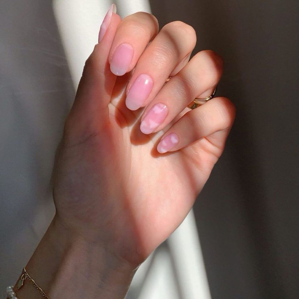 baby pink nail polish