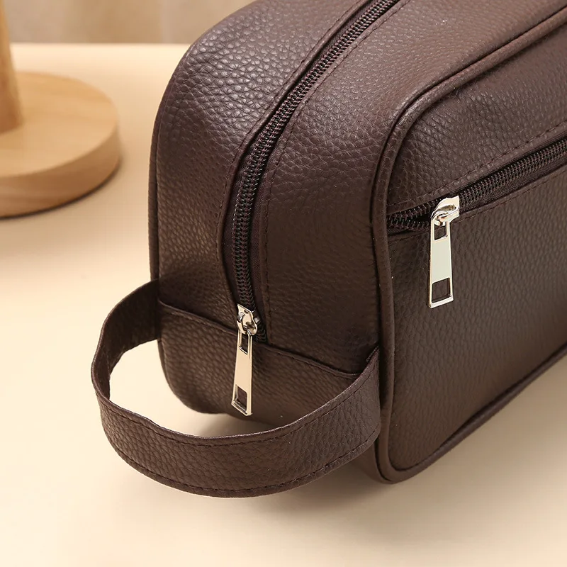 men's leather toiletry bag