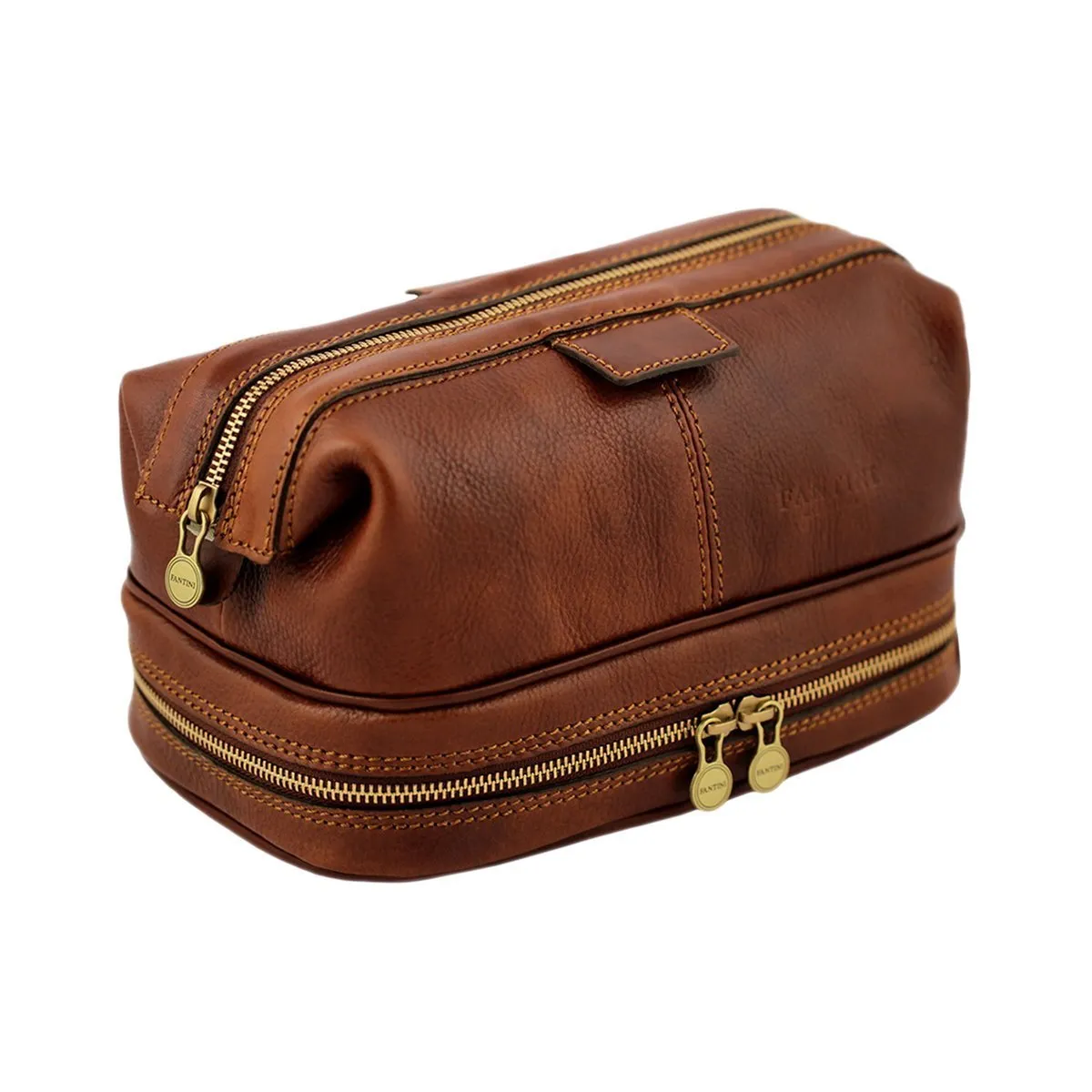 men's leather toiletry bag