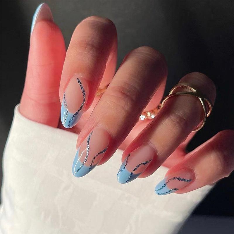 light blue nail polish
