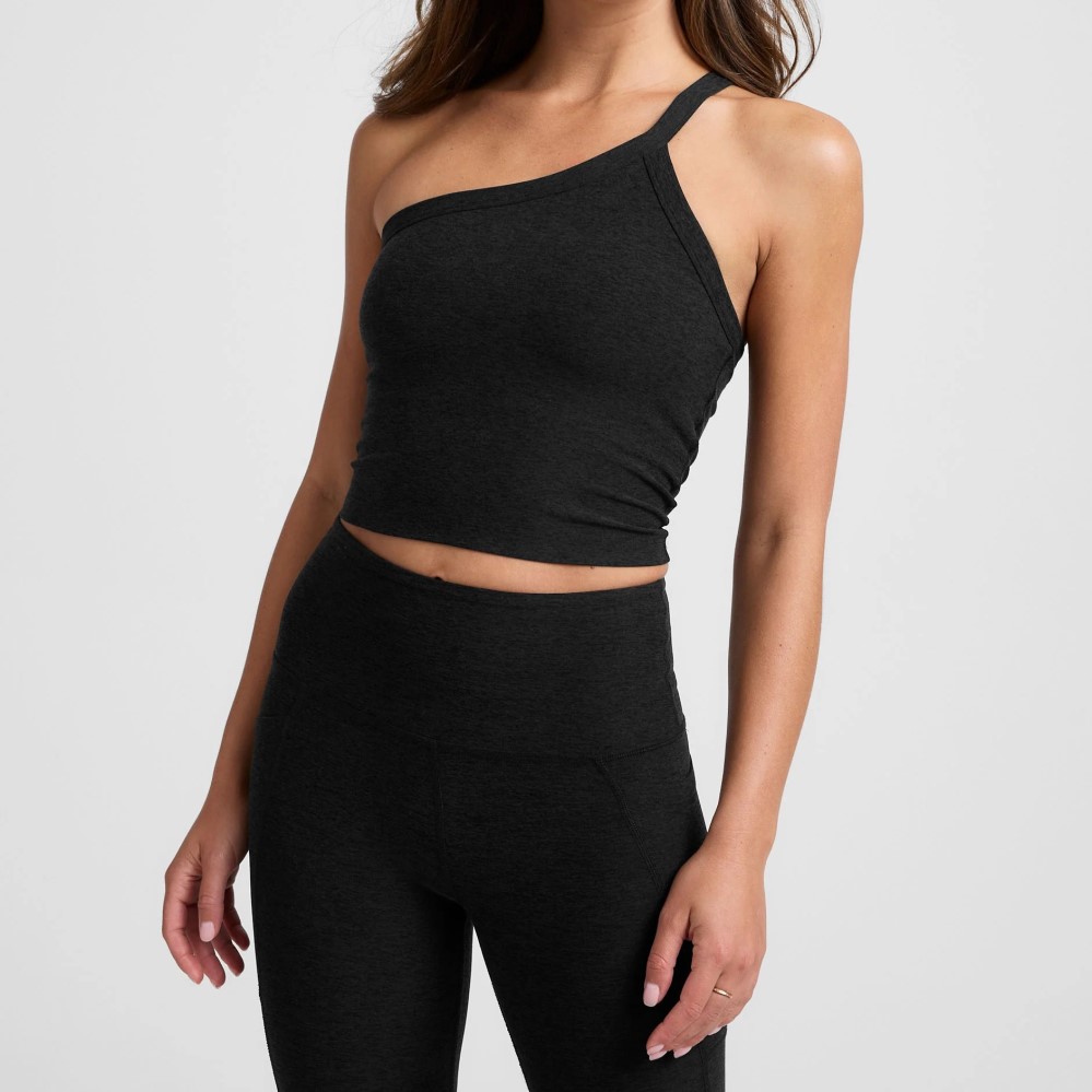 one shoulder crop top