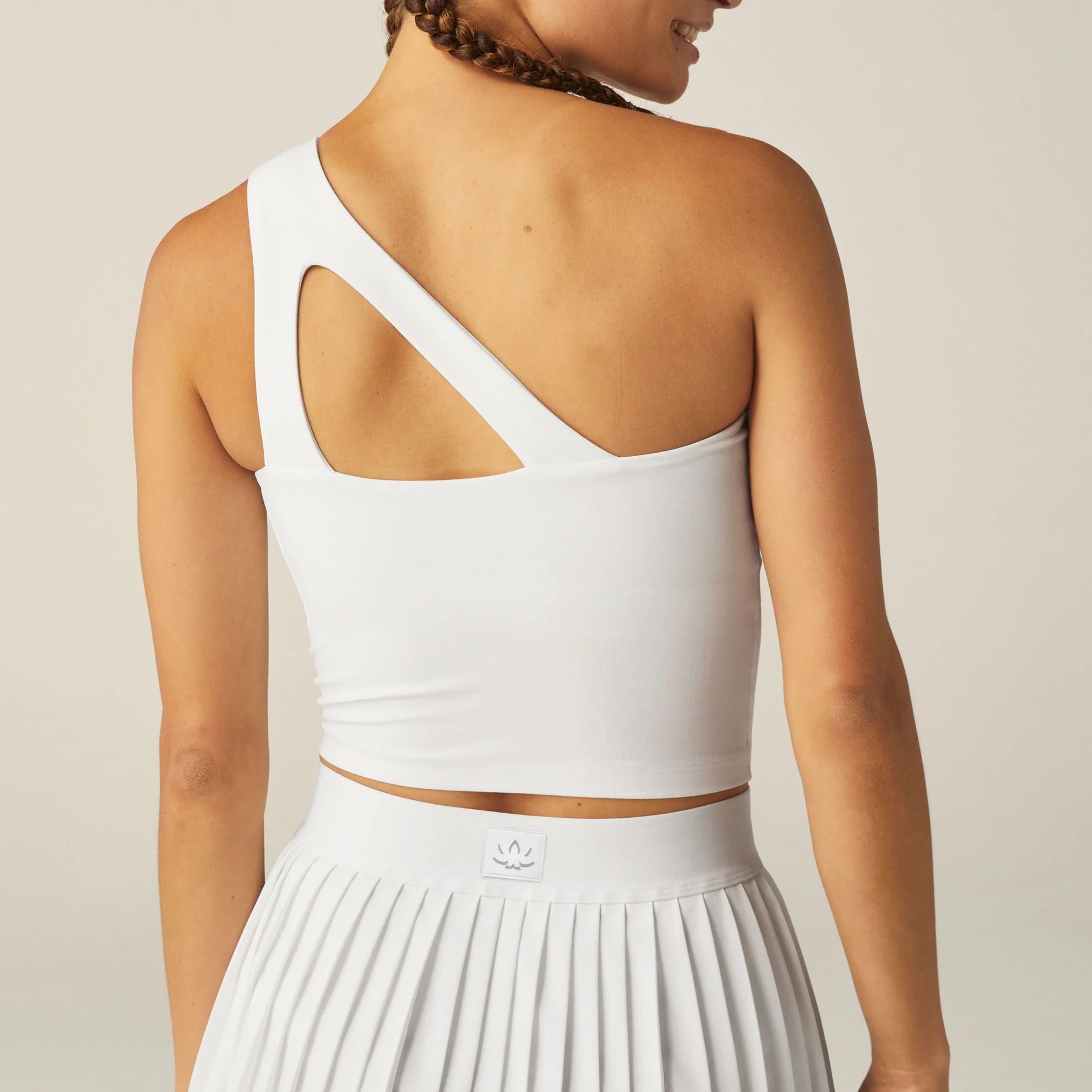 one shoulder crop top
